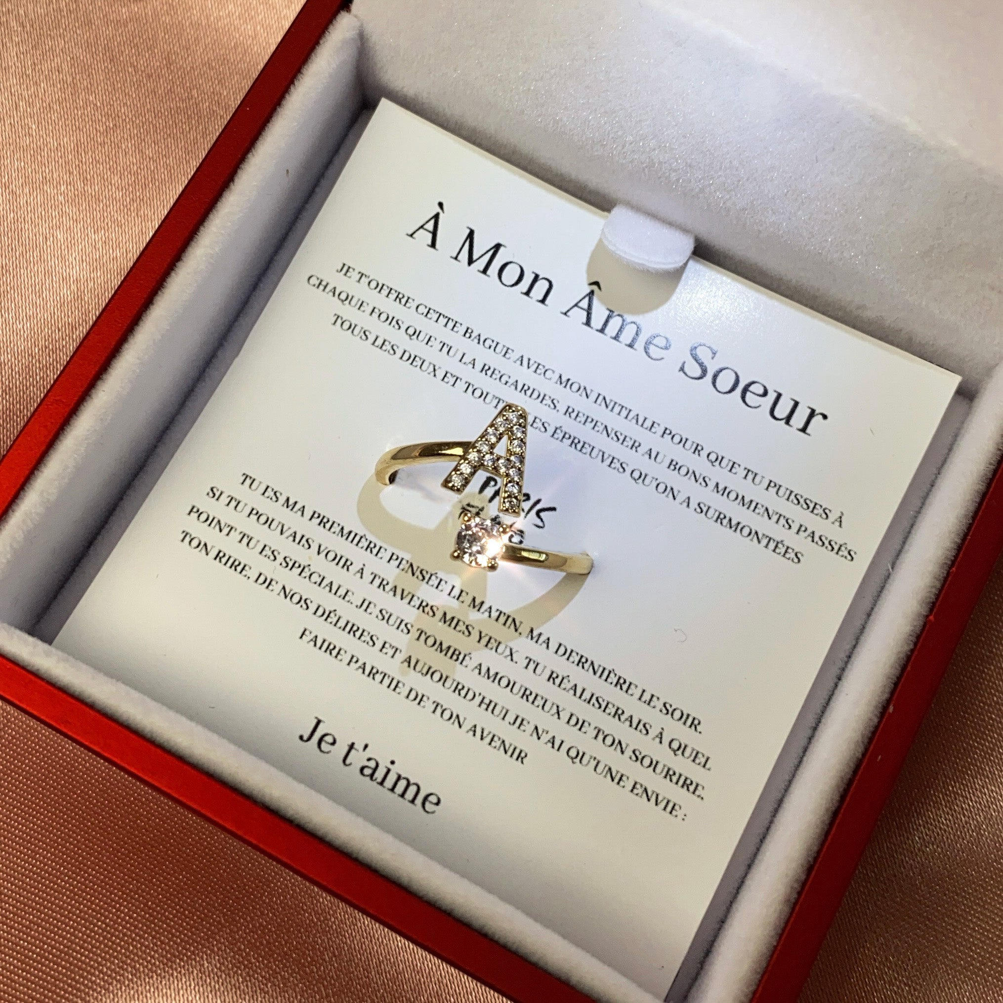 Coffret Bague "À Mon Âme Soeur"